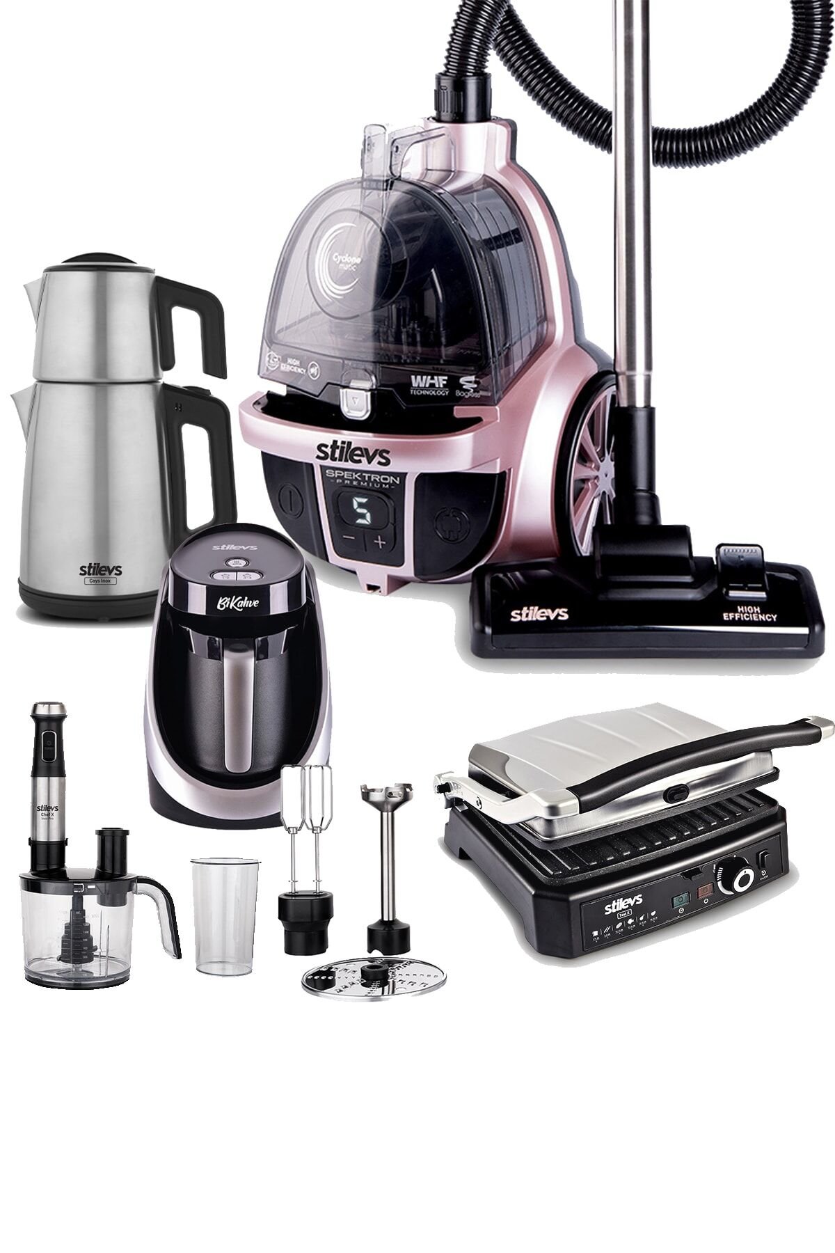 Premium Dijital Süpürgeli 5’li Çeyiz Seti Inox
