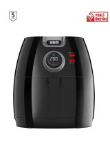 Akıllı Aircook 5lt Yağsız Kızartma Sıcak Hava Fritöz Airfryer 8 Program 1650 watt