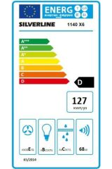 1140 Crystal Sürgülü Aspiratör Inox