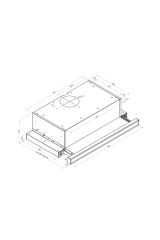 1140 Crystal Sürgülü Aspiratör Inox