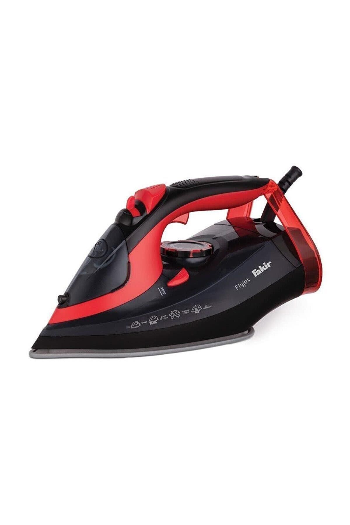 Flyjet 2600 W Buharlı Ütü Kırmızı - Steam Plus / Steam Iron - Seramik Tabanlı Ütü Siyah