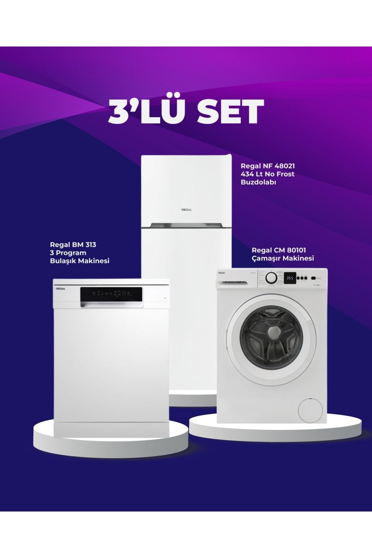 3 Lü Avantajlı Set(NF 48021 - CM 80101 - BM 313 ) Beyaz