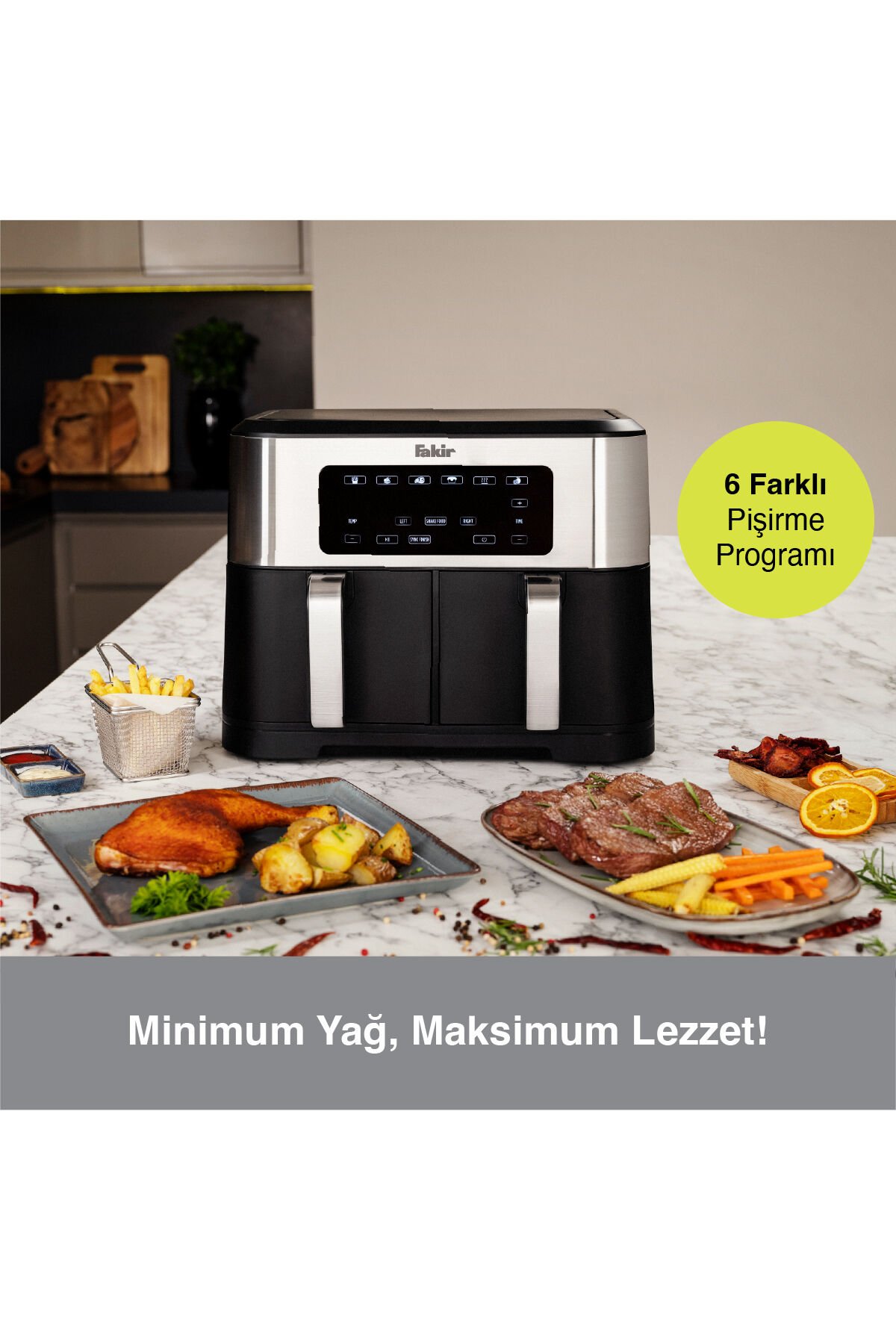 Premium Chefry Sıcak Hava Fritözü / Airfryer Siyah