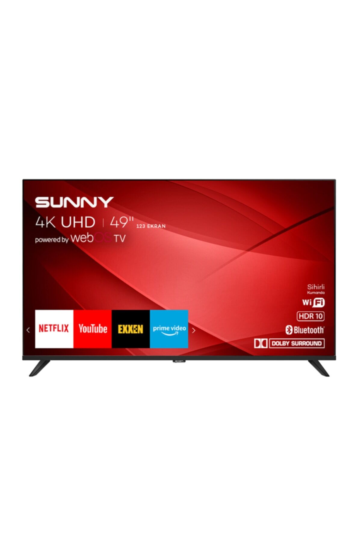 SN49FMN241 49'' 124 Ekran Uydu Alıcılı Frameless 4K Ultra HD WebOS Smart LED TV Si̇yah
