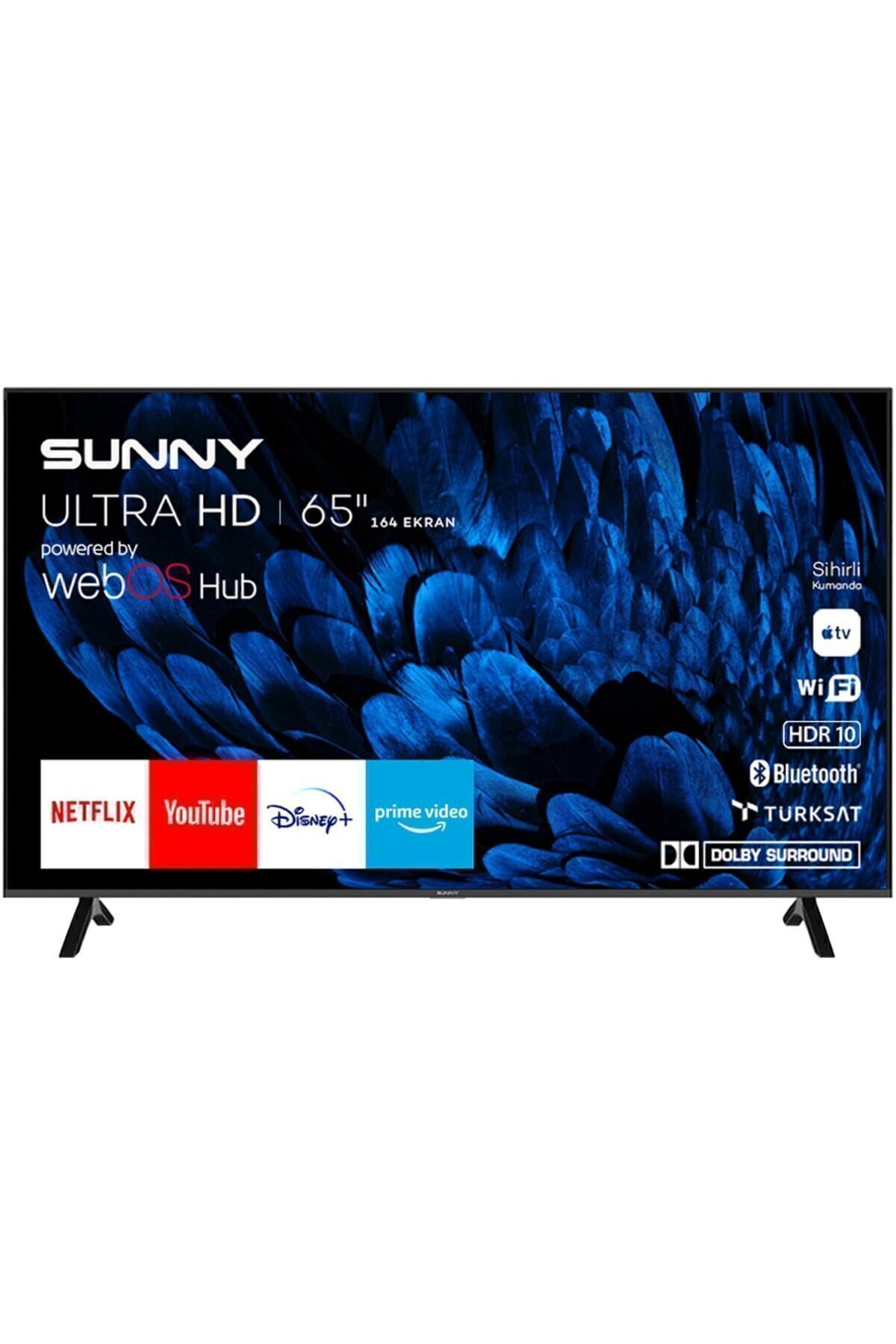 SN65FMN252 65'' 165 Ekran Uydu Alıcılı 4K Ultra HD Smart WebOS LED TV Siyah