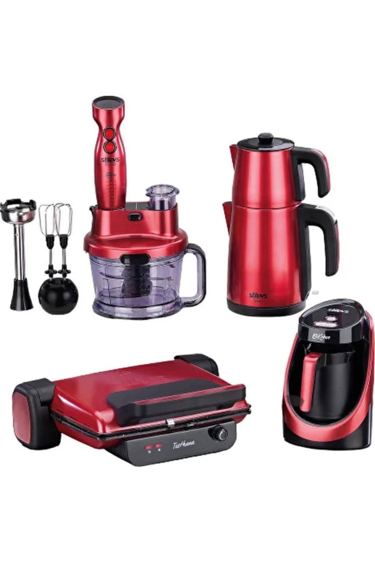 Yakamoz Serisi 4'lü Çeyiz Paketi-vişne