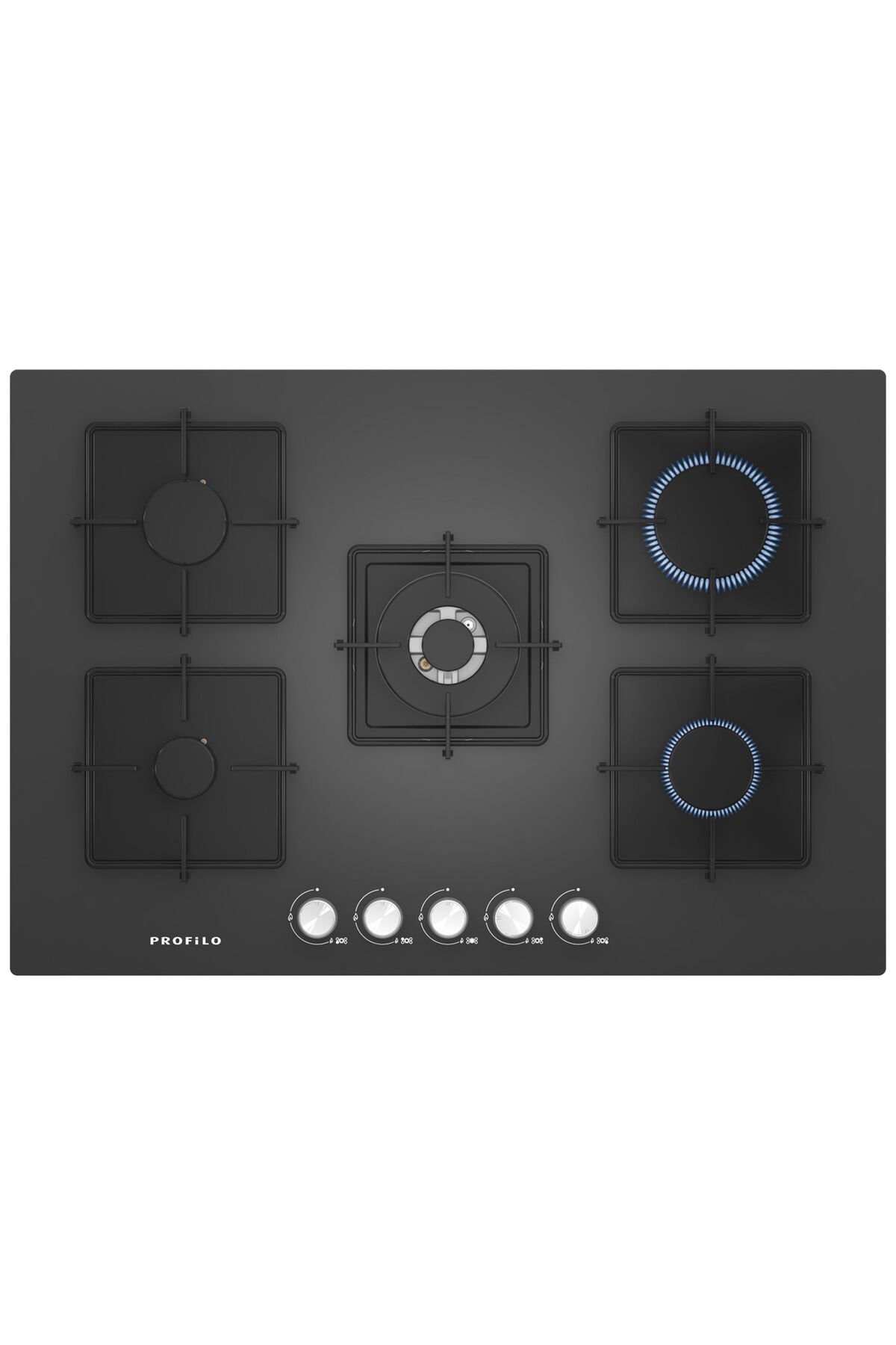 ON27Q9O12D Wok Gözlü Victoria Gri Cam Ankastre Ocak