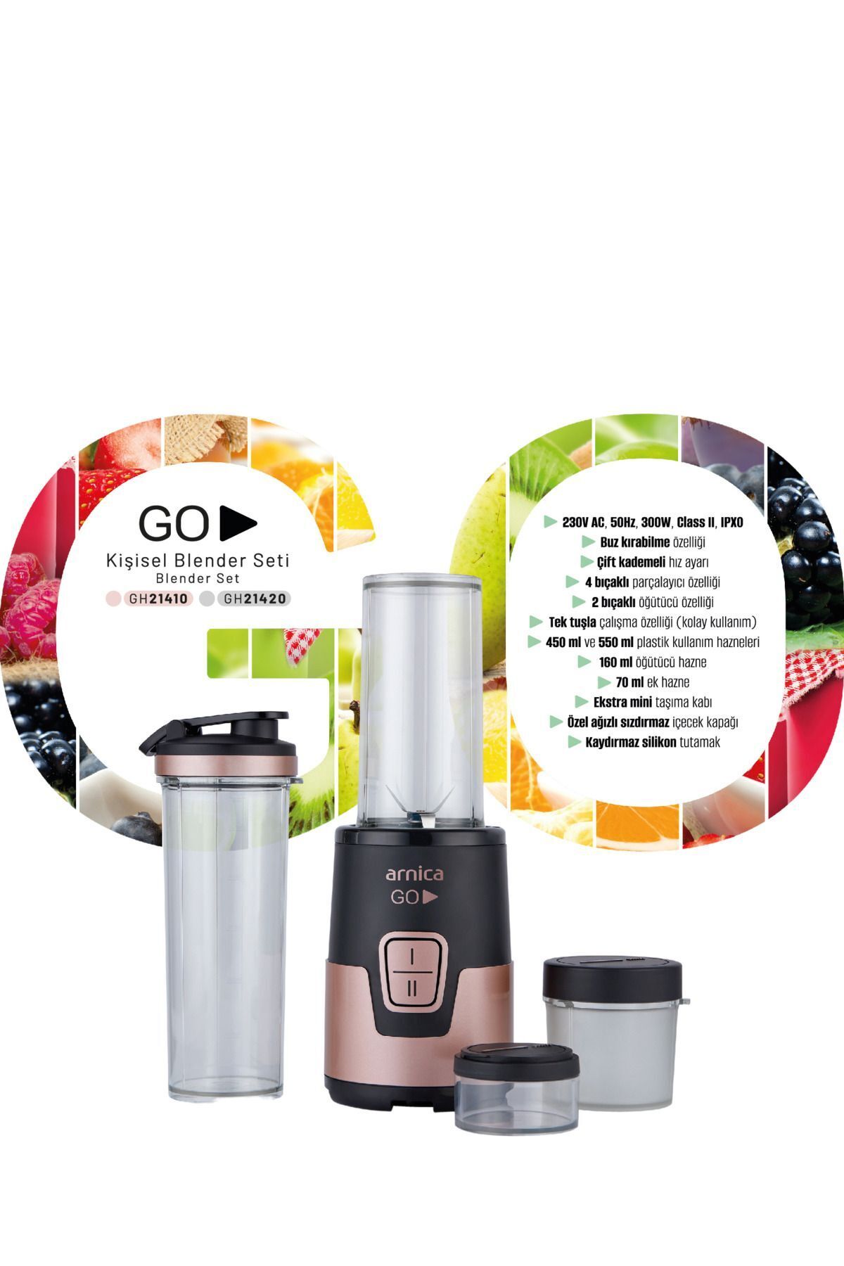 Go GH21410 Kişisel Smoothie Blender Rose Rose