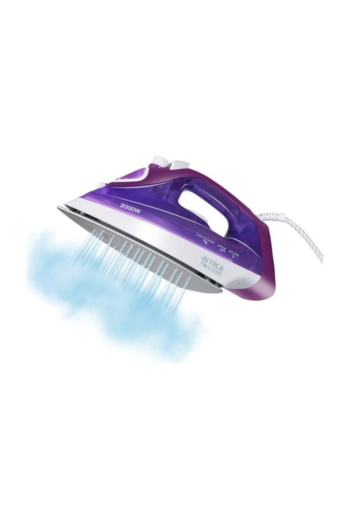 Flora 2000 Şok Buharlı Ütü Mor UT61040 Beyaz