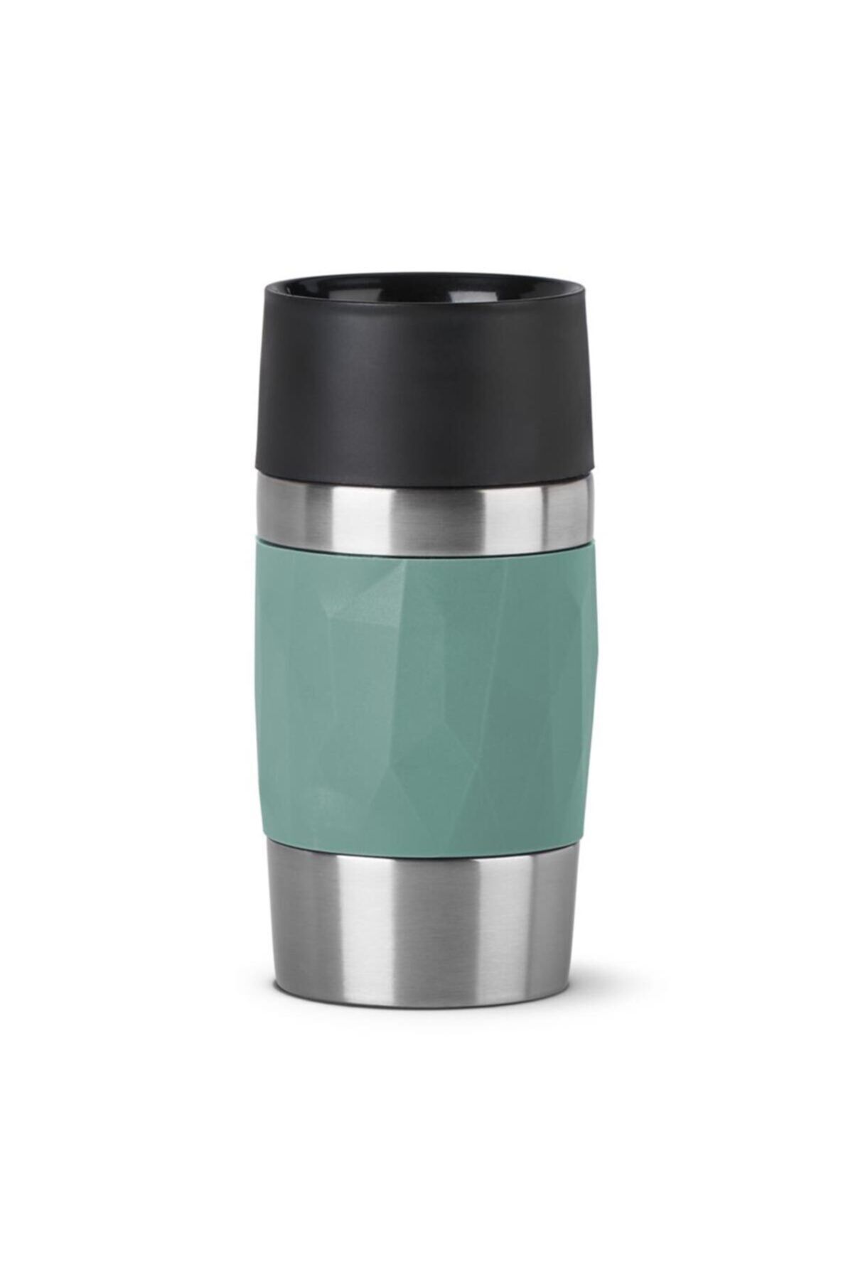 İçecek N21604 Travel Mug Compact Termos 0,3 L Pudra Isı Yalıtımı 0,30 L 6 saat Kamp Paslanmaz Çelik Yeşil