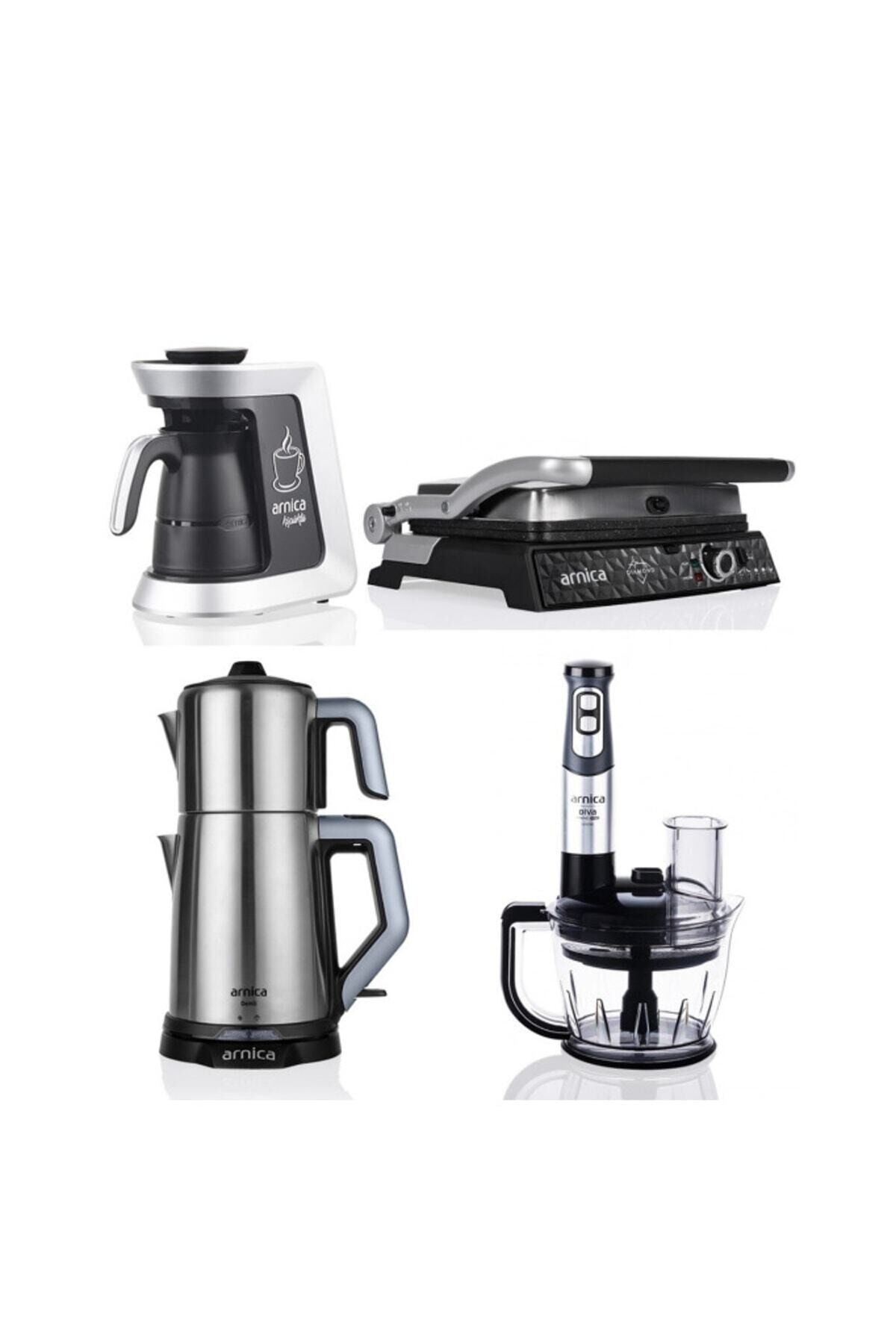Inox 4lü Elektrikli Çeyiz Seti St90009 Gri
