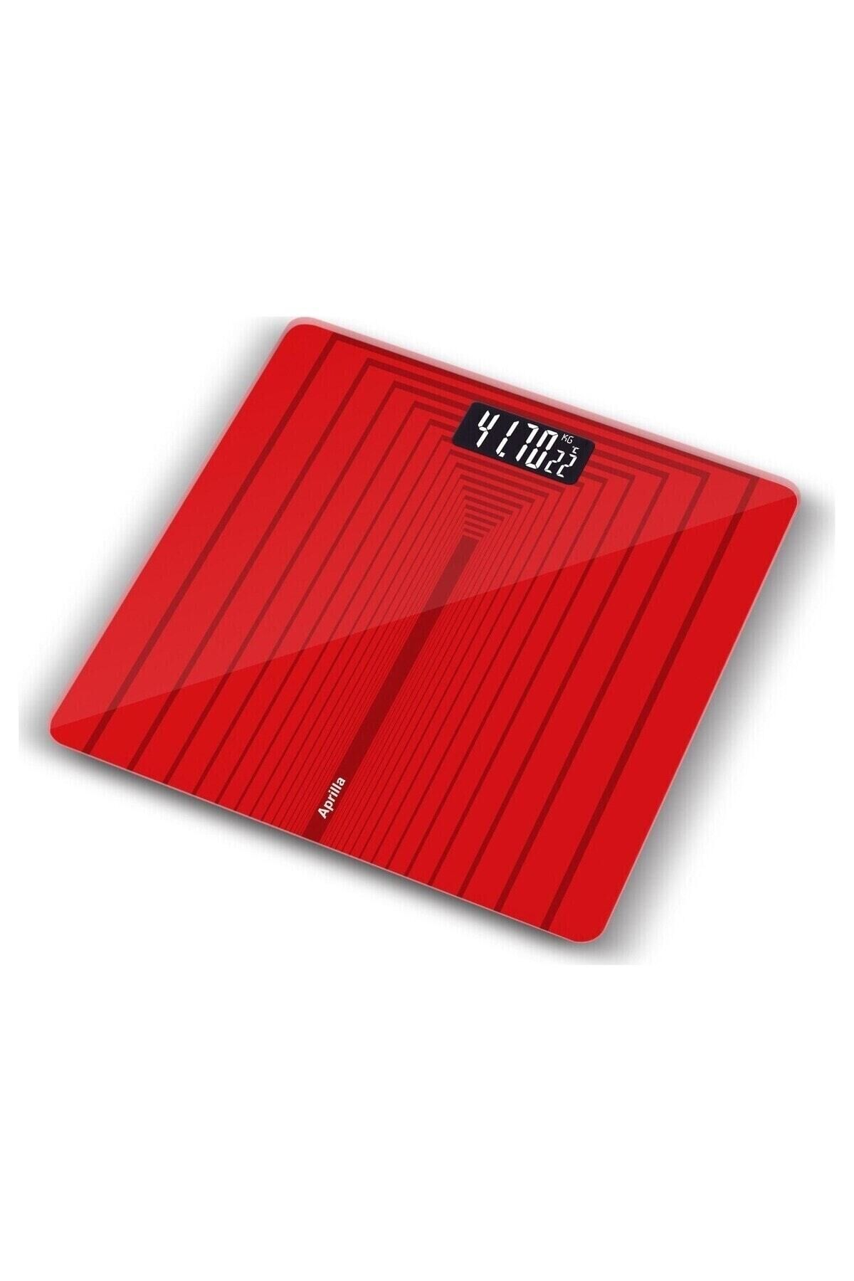 Kırmızı Banyo Tartısı Abs-1026k Kırmızı