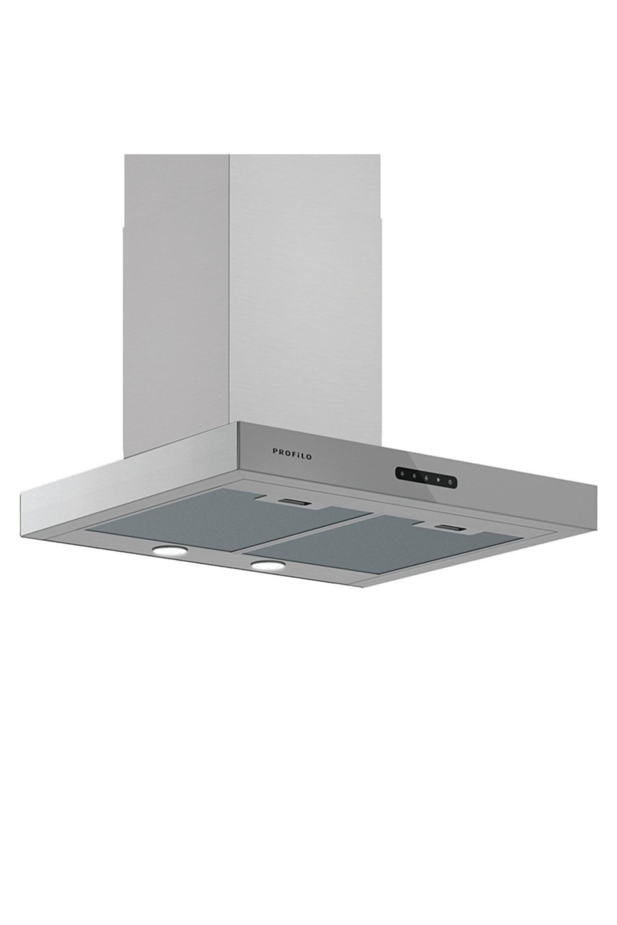 Dvb6k770 Dark Silver Cam Dekor Duvar Tipi Davlumbaz