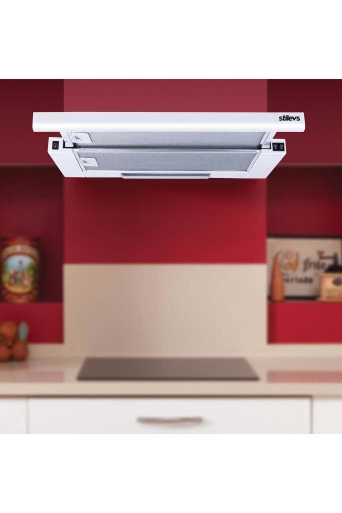 Beyaz Eko Tek Motor Çift Filtreli Aspiratör 6998