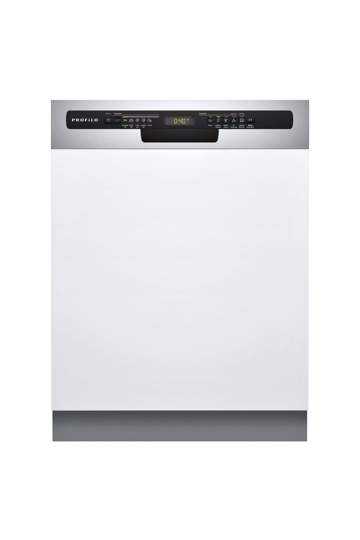 BMA4451E3 D Enerji Sınıfı 5 Programlı Yarı Ankastre 13 Kişilik Bulaşık Makinesi Inox