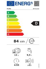 Bm4321eg 4 Programlı D Enerji Sınıfı 13 Kişilik Çekmeceli Beyaz Solo Bulaşık Makinesi Beyaz
