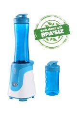 Mix&go Kişisel Smothie Blender, Kırmızı (300 W, 1 ADET 600 ML ŞİŞE VE 1 ADET 300 ML ŞİŞE) Mavi