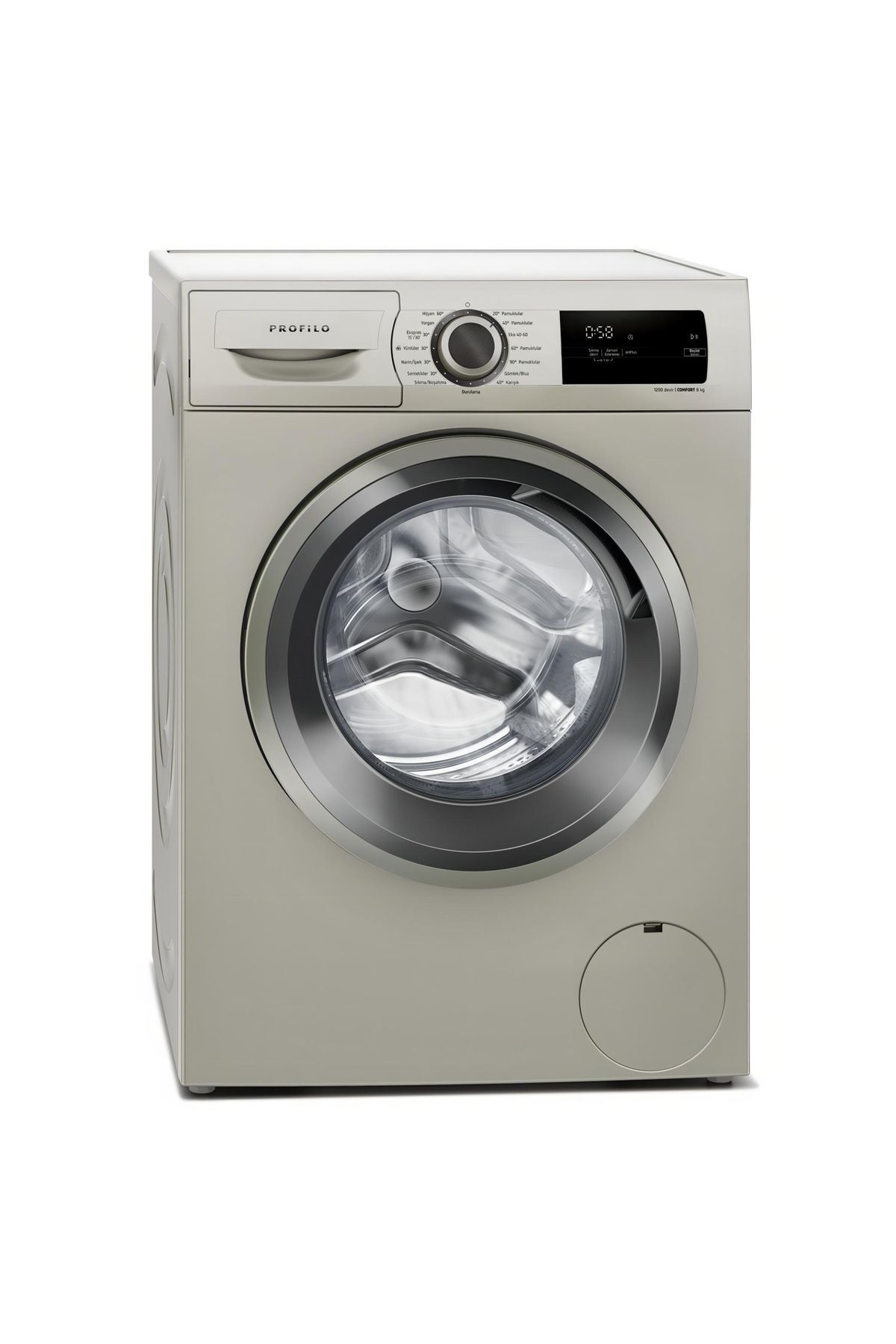 CM12N18XTR A Enerji Sınıfı 8 kg 1200 Devir Çamaşır Makinesi Gri
