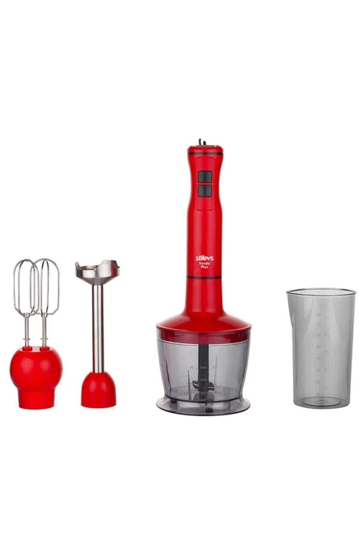Kendo Plus El Blender Seti Kırmızı Kırmızı