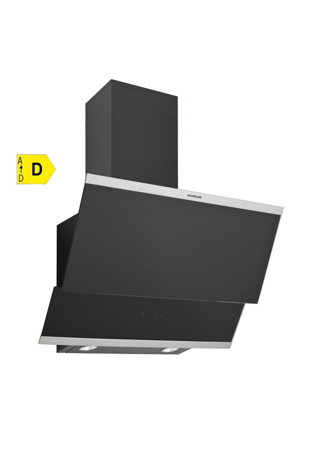 3420 Classy Siyah 60cm Dekoratif Camlı Davlumbaz