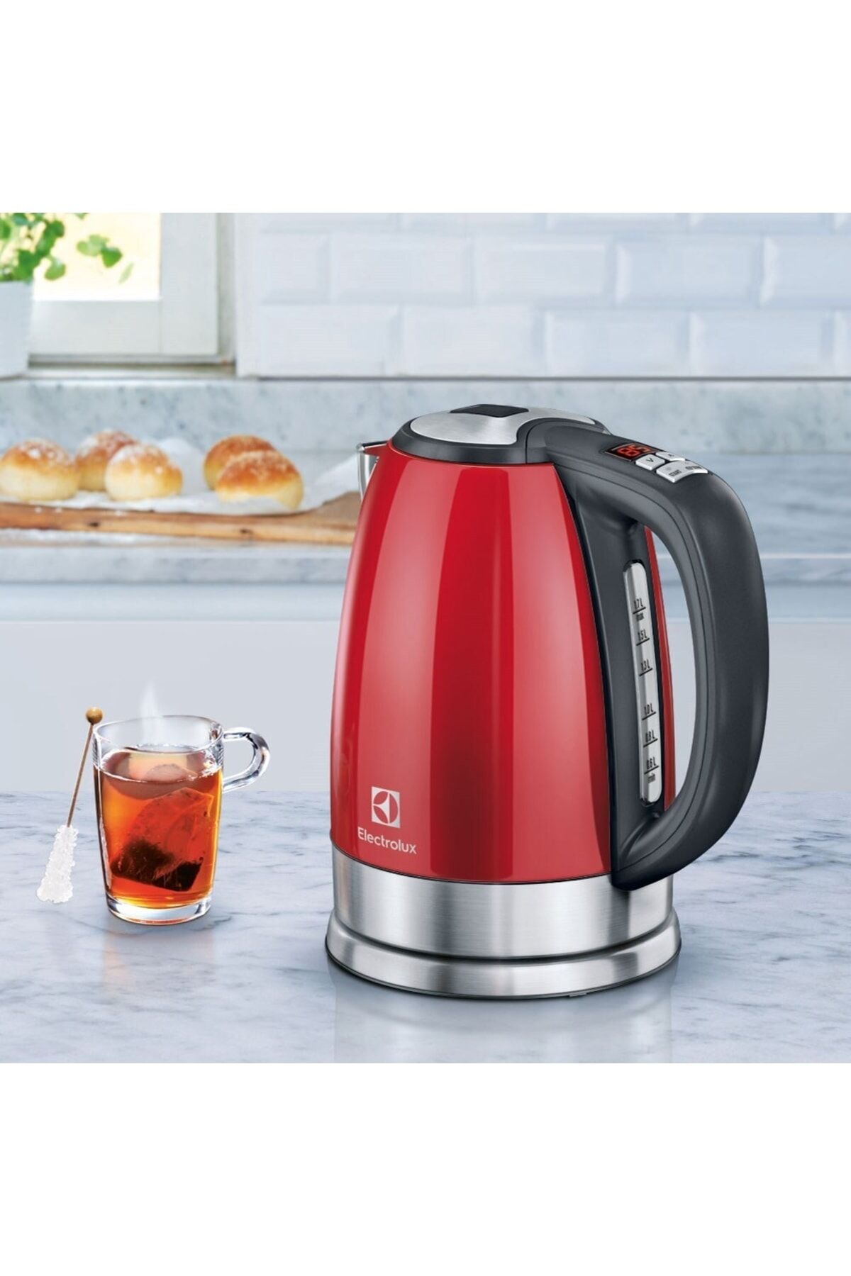 Eewa7700r Çelik Dijital Kırmızı Su Isıtıcı Eewa7700r Kırmızı