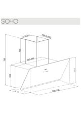 Sılverlıne Soho 3457 Siyah 80 Cm Ecotouch Davlumbaz