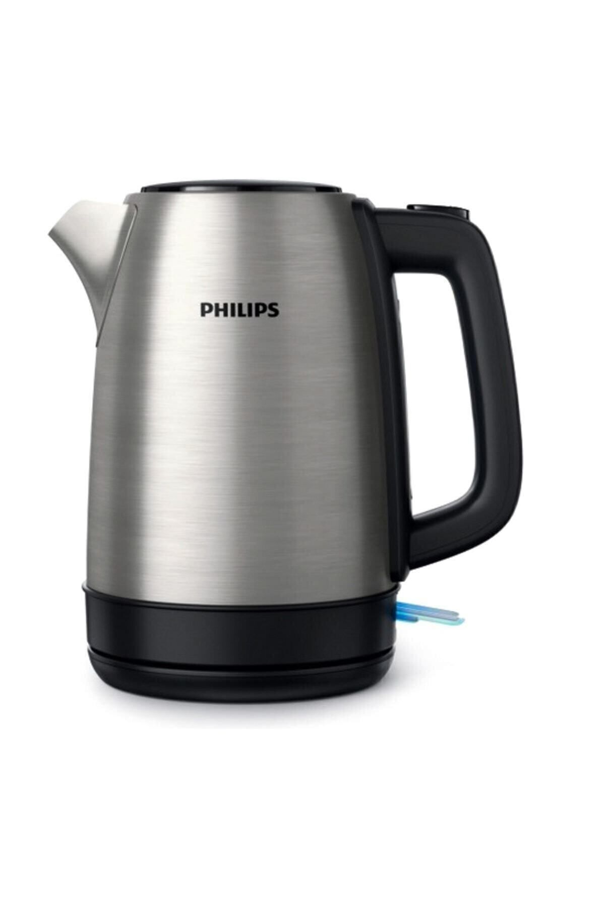 Daily Collection Çelik Kettle 2200W, 1,7 Lt, Işıklı Gösterge, Yaylı Kapak, HD9350/90 Gri