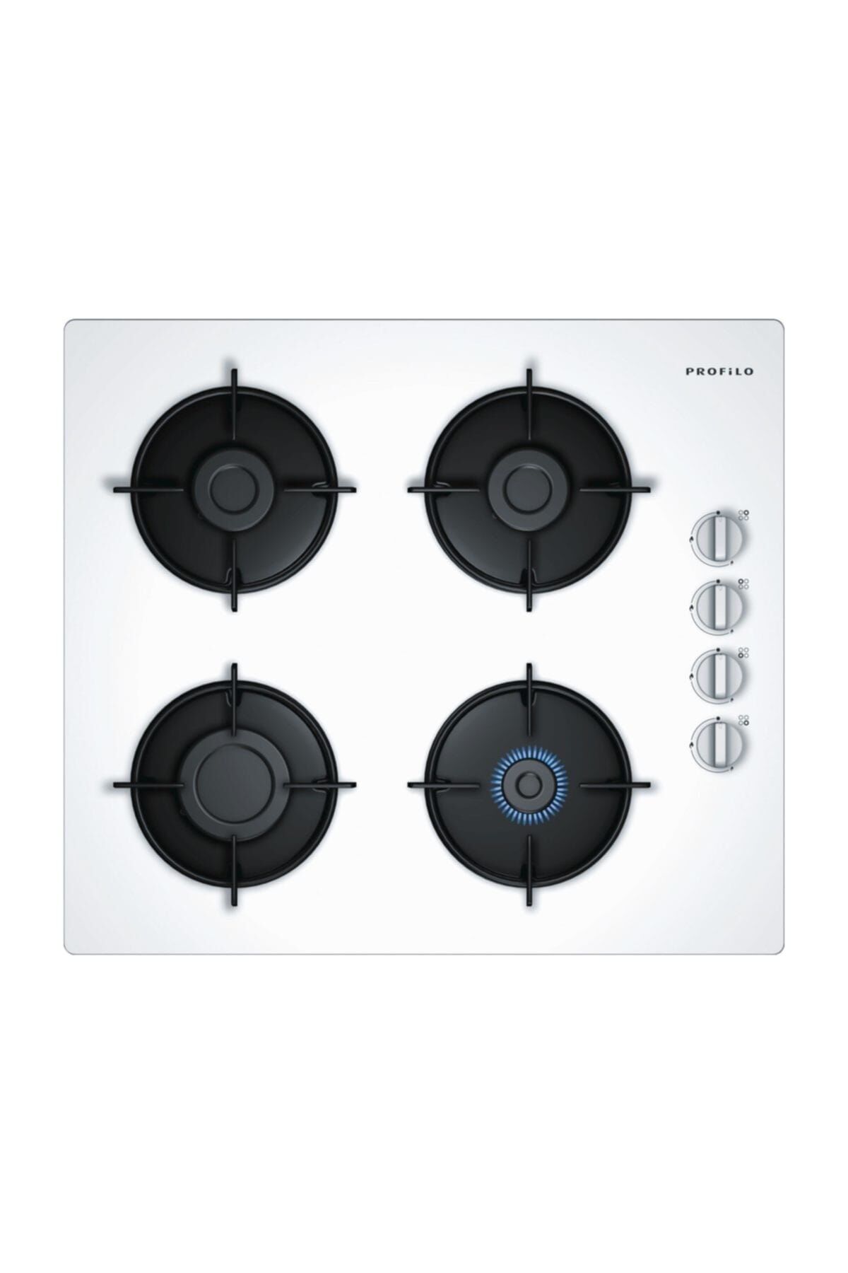 OO36P2B10D Doğalgaz Uyumlu, Beyaz Cam Ankastre Ocak