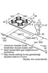 Gazlı Ocak 60 Cm Sert Cam Beyaz Oo36p2o90d