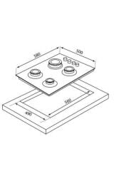 M6-40bf Siyah Ankastre Ocak