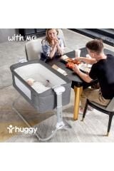 With Me Sallanabilir Katlanabilir Alüminyum Anne Yanı Beşik