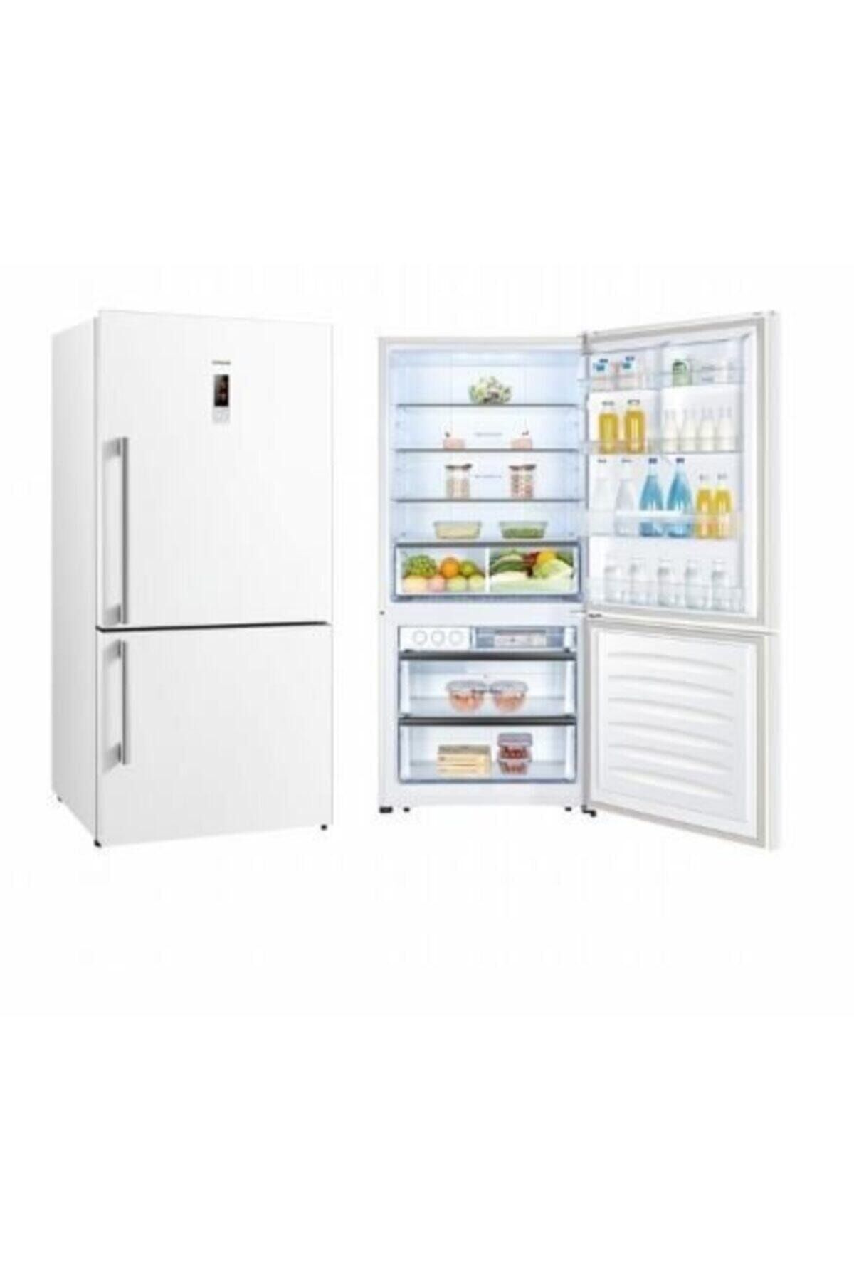 R12028w01 A+ 465 Lt No Frost Kombi Tipi Beyaz Cam Yüzey Buzdolabı