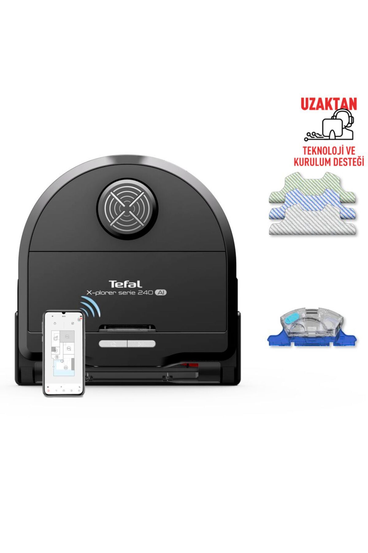 RG9675 X-Plorer Series 240 Mop Özellikli Dahili Temizleme İstasyonlu Akıllı Robot Süpürge - 8000 Pa